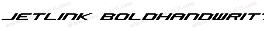 jetlink boldhandwritten字体转换